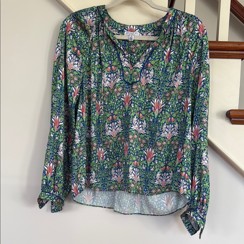 Floral Green Blouse